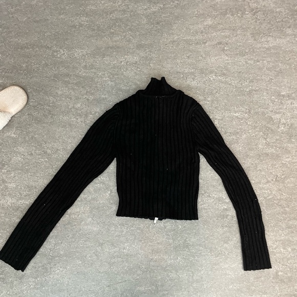 Mock neck zip cardigan - Picture 3 of 3